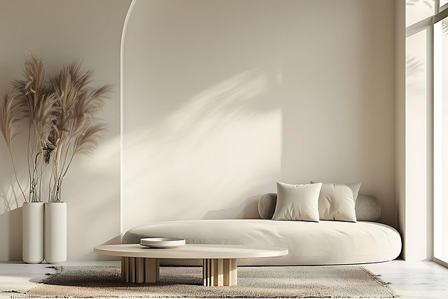 Sala de reposo con espacios minimalistas